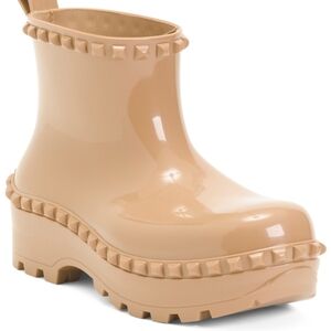 🤎🔹️Carmen Sol 🔹️ Nude Waterproof Graziano Jelly studded Boots